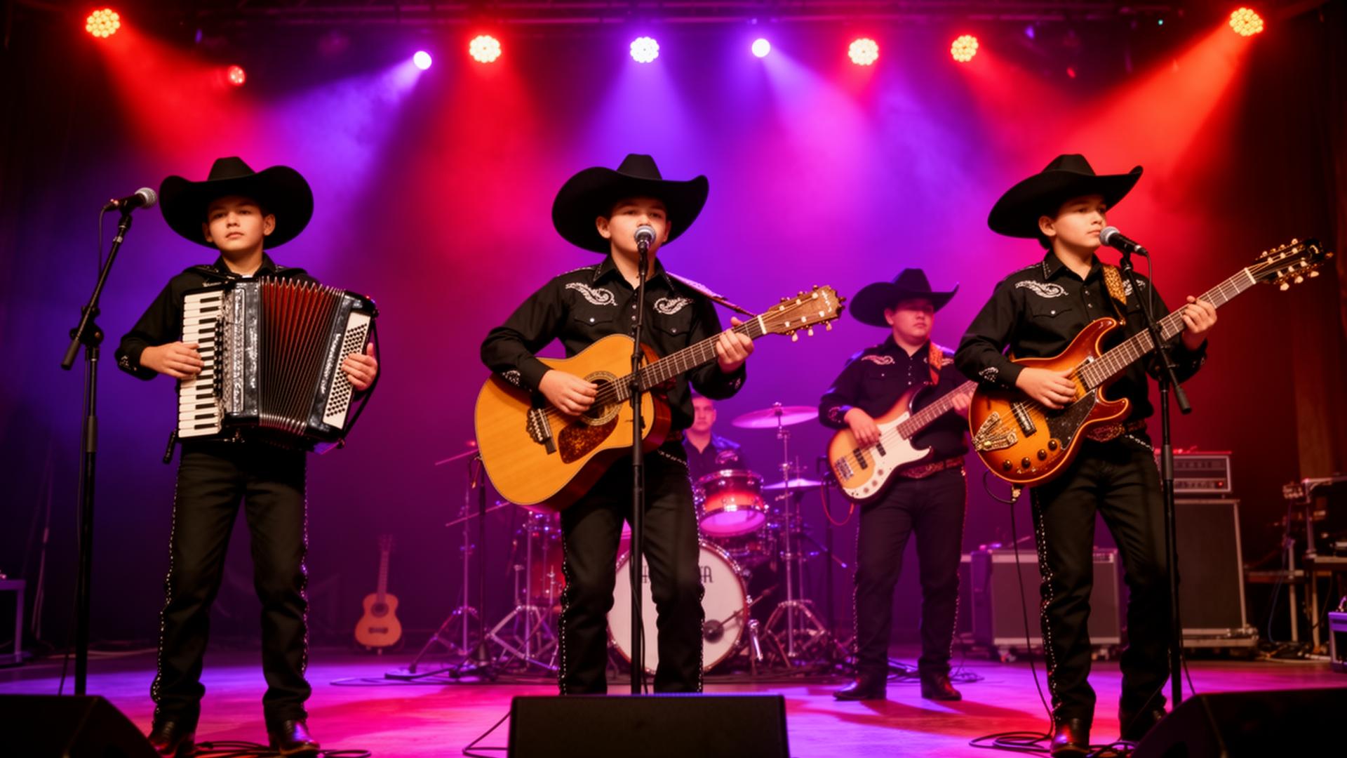 Full Tex-Mex band performing